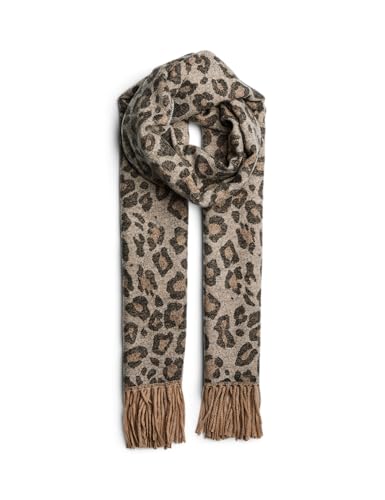 PIECES Damen Pcjira Scarf Noos Schal, Natural/Aop:leo, Einheitsgröße von PIECES