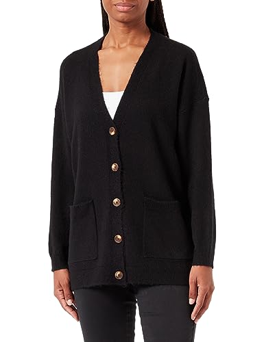 PIECES Damen Pcjuliana Ls Loose Knit Cardigan Noos Cp, Schwarz, XL PIECES Damen Pcjuliana Ls Loose Knit Cardigan Noos Cp, Schwarz, XL von PIECES