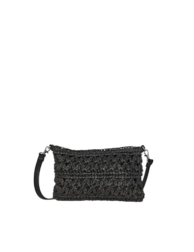 PIECES Damen Pcklara Straw Cross Body Sww Tasche, Schwarz, Einheitsgröße EU von PIECES