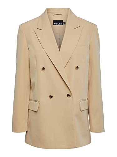 PIECES Damen Pckyza Oversized Blazer Bc, Irish Cream, XL von PIECES