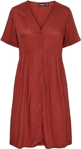 PIECES Damen Pclaura Dress Bc Kleid, Burnt Henna, XS EU von PIECES