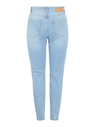 PIECES Damen Pcleah Mom Hw Ank Lb160-ba/Noos Bc Jeans, Light Blue Denim, M EU von PIECES