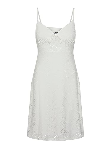 PIECES Damen Pcluca Strap Dress, Cloud Dancer, M von PIECES