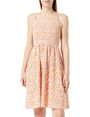 PIECES Damen Pcluciana Strap Midi Dress Bc, Cloud Dancer/Aop:flower, XS von PIECES