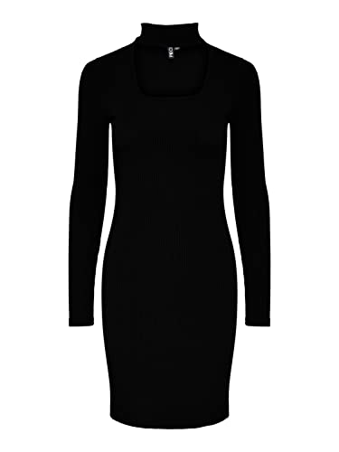 PIECES Damen Pcmilka Cut Out Dress Kac Kleid, Schwarz, M EU von PIECES