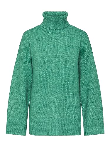 PIECES Damen Pcnancy Ls Loose Roll Neck Knit Noos Bc, Mint, L von PIECES