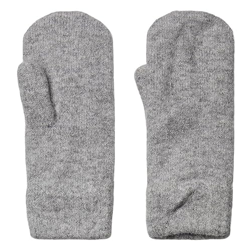 PIECES Damen Pcnella Mittens Noos Bc, Light Grey Melange, Einheitsgröße von PIECES