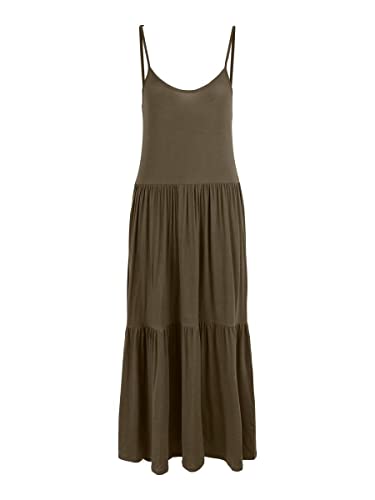 PIECES Damen Pcneora Strap Midi Dress Sa Bc Kleid, Beech, M EU von PIECES