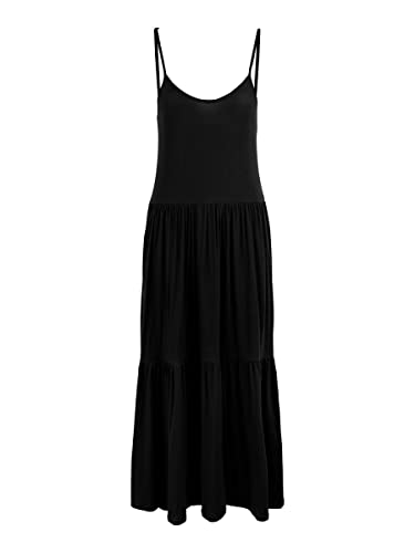 PIECES Damen Pcneora Strap Midi Dress Sa Bc Kleid, Schwarz, L EU von PIECES