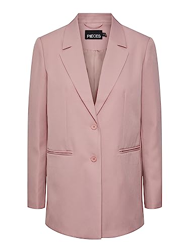 PIECES Damen Pcneva Ls Loose Blazer Noos, Woodrose, M von PIECES