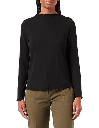 PIECES Damen Pcnicca Ls Top Noos Qx, Schwarz, 48-50 Große Größen von PIECES