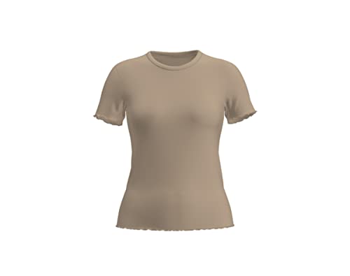 PIECES Damen Pcnicca Ss O-neck Top Noos, Nomad, L von PIECES