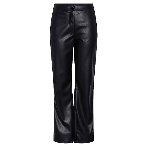 PIECES Damen Pcnicha Hw Wide Pu Pant Noos, Schwarz, M PIECES Damen Pcnicha Hw Wide Pu Pant Noos, Schwarz, M von PIECES