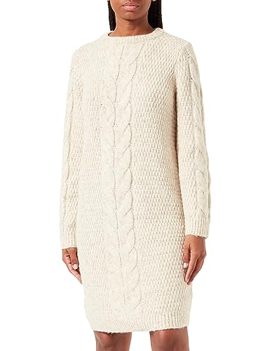 PIECES Damen Pcnina Ls O-Neck Knit Dress Noos Bc, Birch, M von PIECES