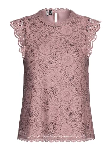 PIECES Damen Pcolline Sl Lace Top Noos Bc Tanktop, Woorose, XXL von PIECES