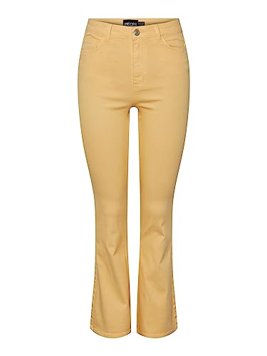 PIECES Damen Pcpeggy Flared Hw Colour Noos Bc Jeans, Flax, M EU von PIECES