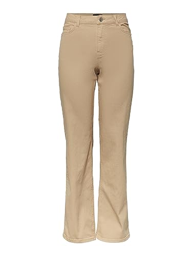 PIECES Damen Pcpeggy Hw Wide Pant Colour Noos Bc Hose, Irish Cream, M EU von PIECES