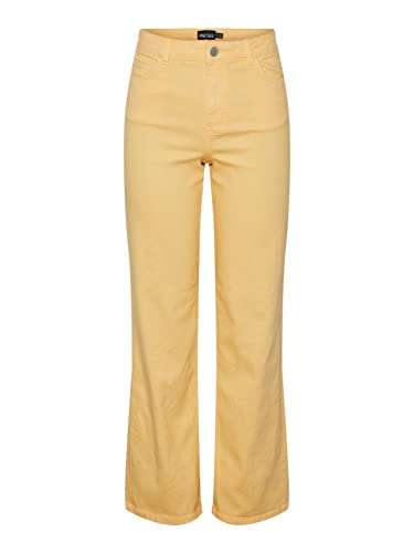 PIECES Damen Pcpeggy Hw Wide Pant Colour Noos Bc Jeans, Flax, XS EU PIECES Damen Pcpeggy Hw Wide Pant Colour Noos Bc Jeans, Flax, XS EU von PIECES