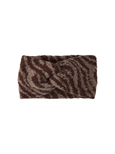 PIECES Damen Pcpyron Straight Headband Box Bc Stirnband, Fossil/Pattern:zebra, Einheitsgröße EU von PIECES