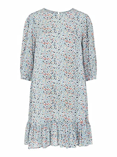 PIECES Damen Pcraca 3/4 Dress D2d Bc, Cloud Dancer/Aop:flowers, XS PIECES Damen Pcraca 3/4 Dress D2d Bc, Cloud Dancer/Aop:flowers, XS von PIECES