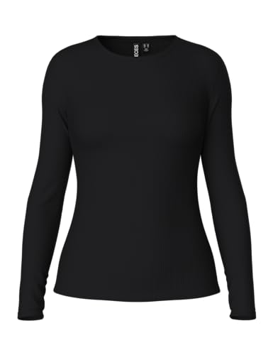 PIECES Damen T-Shirt,Schwarz,L von PIECES