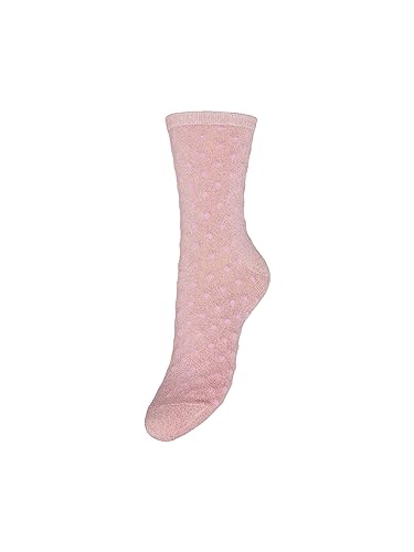 PIECES Damen Pcsebby Glitter Long 1-pack Pattern Noos, Woodrose/Detail:SMALL DOT IN RADIANT ORCHID, Einheitsgröße von PIECES