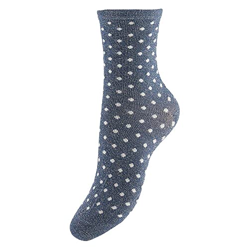 PIECES Damen Pcsebby Glitter Long 1-pack Pattern Noos Glitzersocken, Trooper/Detail:small Dots in Cdan Col, 39-41 EU von PIECES