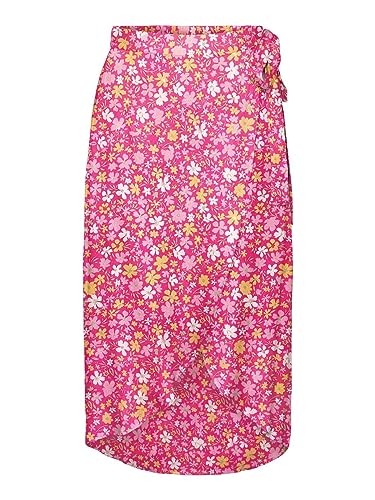 PIECES Damen Pctala Wrap Skirt Noos Bc Rock, Beetroot Purple/AOP:small Flower, M EU von PIECES