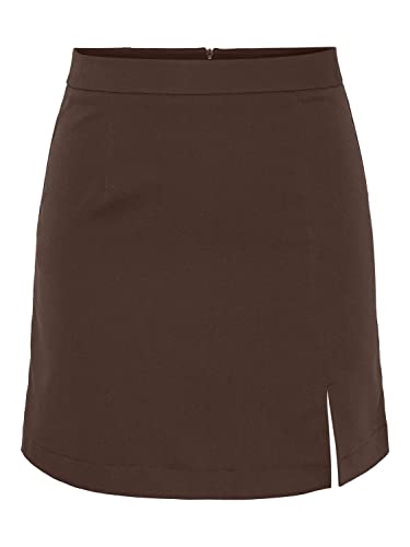 PIECES Damen Pcthelma Hw Skirt Noos Rock, Chicory Coffee, XS EU von PIECES