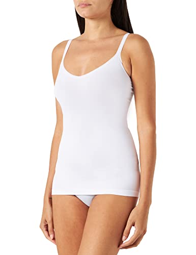 PIECES Damen Unterhemd Plain Underwear TOP NOOS, Gr. 34 (Herstellergröße: S/M), Weiß von PIECES