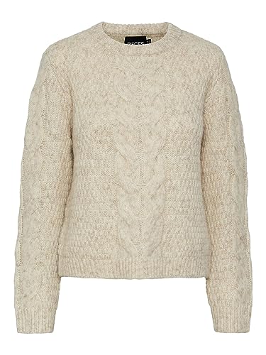 PIECES Damen Pullover PCNINA 17140372,Birch,XL von PIECES