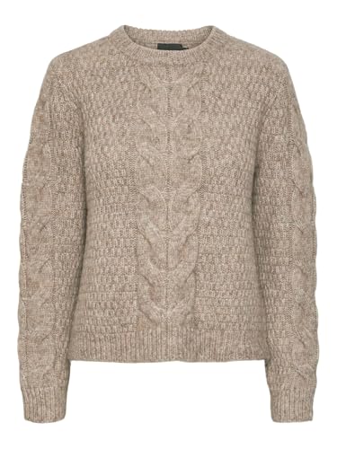 PIECES Damen Pullover PCNINA 17140372,Fossil,L PIECES Damen Pullover PCNINA 17140372,Fossil,L von PIECES
