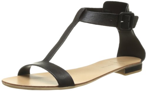 PIECES Damen SAFFI Leather Sandal BLK Riemchensandalen, Schwarz (Black C-N10), 37 von PIECES