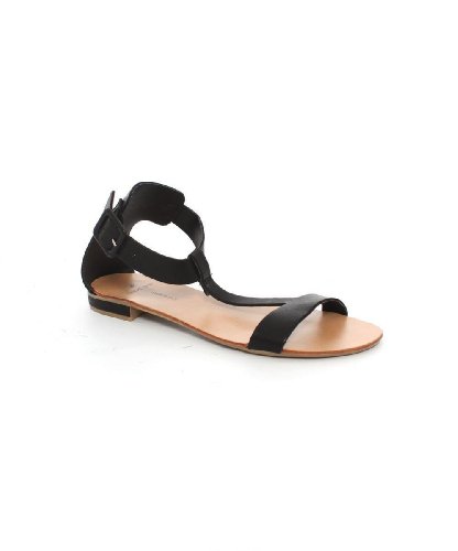 PIECES Damen SAFFI Leather Sandal BLK Riemchensandalen, Schwarz (Black C-N10) von PIECES