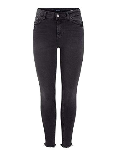 PIECES Damen Skinny Skinny Jeans PCFIVE DELLY B227 MW SKN CR JNS LGR/NOOS 17087092, Gr. W26 (Herstellergröße: XS), Grau (Light Grey Denim) von PIECES