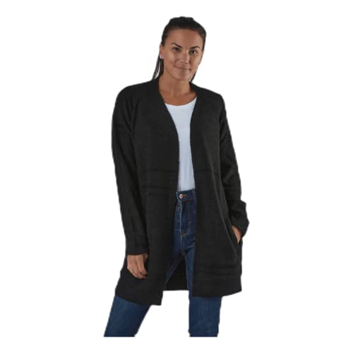 PIECES Damen Pcellen Ls Long Knit Cardigan Noos Bc, Schwarz, L von PIECES