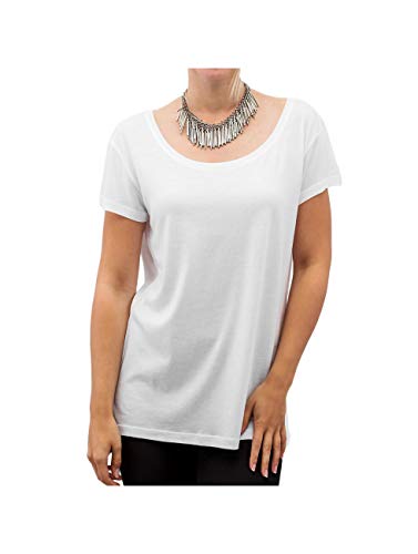 PIECES Damen T-Shirt EMMA NEW SS TOP, Einfarbig, Gr. 38 (M), Weiß (White) von PIECES