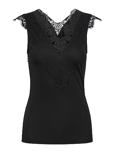 PIECES Schwarz Damen Tanktop Pcilu Sl Top Noos L PIECES Schwarz Damen Tanktop Pcilu Sl Top Noos L von PIECES