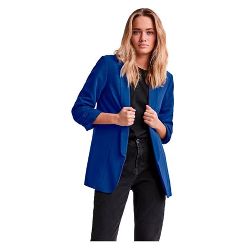 PIECES Damen Pcboss Noos 3/4 Blazer, Mazarine Blue,M von PIECES