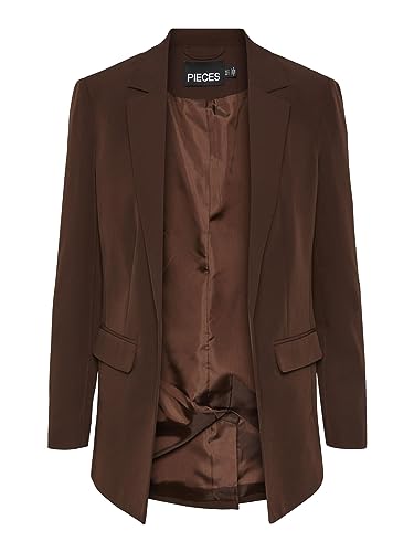 PIECES Damen Pcbozzy Ls Loose Blazer Noos Bc Klassischer Blazer, Chicory Coffee,S von PIECES