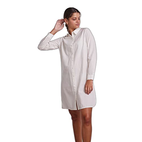 PIECES Damen Pcjayla Ls Shirt Dress Noos Bc, Cloud Dancer, M von PIECES