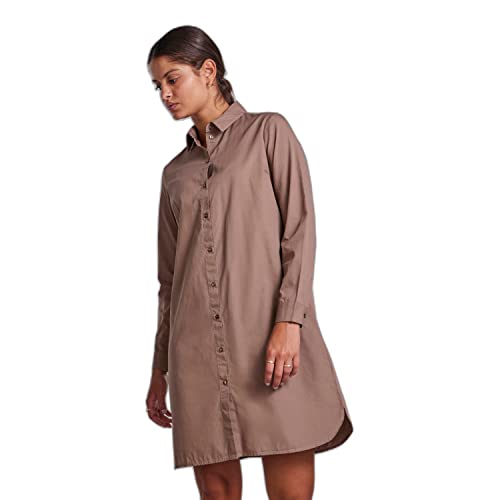 PIECES Damen Pcjayla Ls Shirt Dress Noos Bc, Fossil, S von PIECES