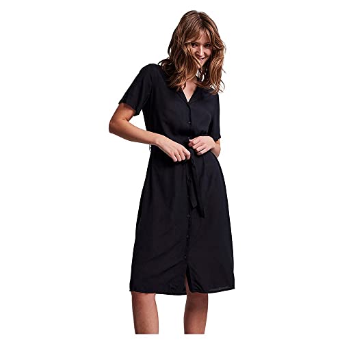Pieces Women's PCOLIVIA SS Dress NOOS BC Midikleid, Black, XS Pieces Women's PCOLIVIA SS Dress NOOS BC Midikleid, Black, XS von PIECES