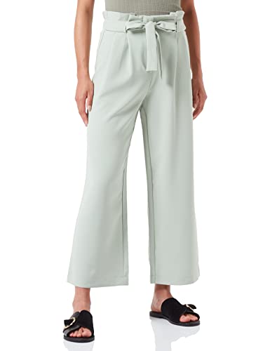 PIECES Damen Pcsibby Hw Cropped Pants, Swamp, L von PIECES