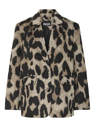 PIECES Female Einreihiger Blazer PCDEMI LEOPRINT PIECES Female Einreihiger Blazer PCDEMI LEOPRINT von PIECES