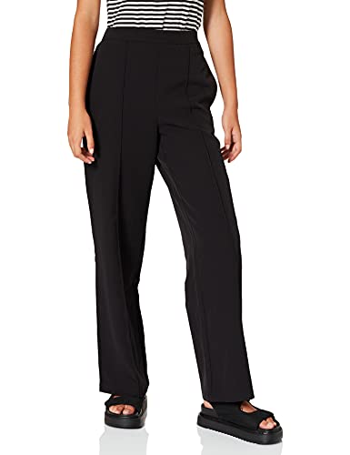 PIECES Damen Pcbossy Hw Wide Pants Noos, Schwarz, L von PIECES