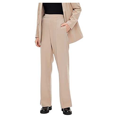 PIECES Damen Pcbossy Hw Wide Pants Noos Hose, Silver Mink, L EU PIECES Damen Pcbossy Hw Wide Pants Noos Hose, Silver Mink, L EU von PIECES
