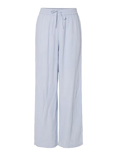 PIECES Female Hose mit weitem Bein PCSASTINA HW Musselin von PIECES