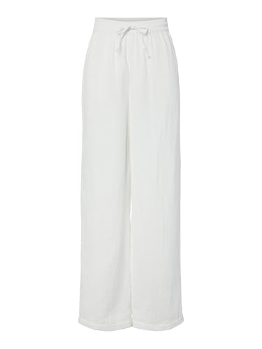 PIECES Female Hose mit weitem Bein PCSASTINA HW Musselin von PIECES