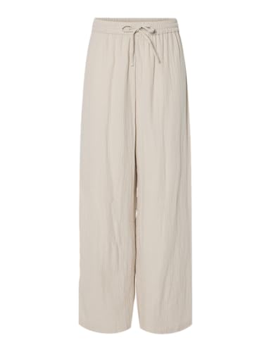 PIECES Female Hose mit weitem Bein PCSASTINA HW Musselin von PIECES